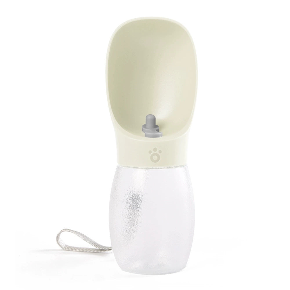 Portable pet water bottle 300ML in White