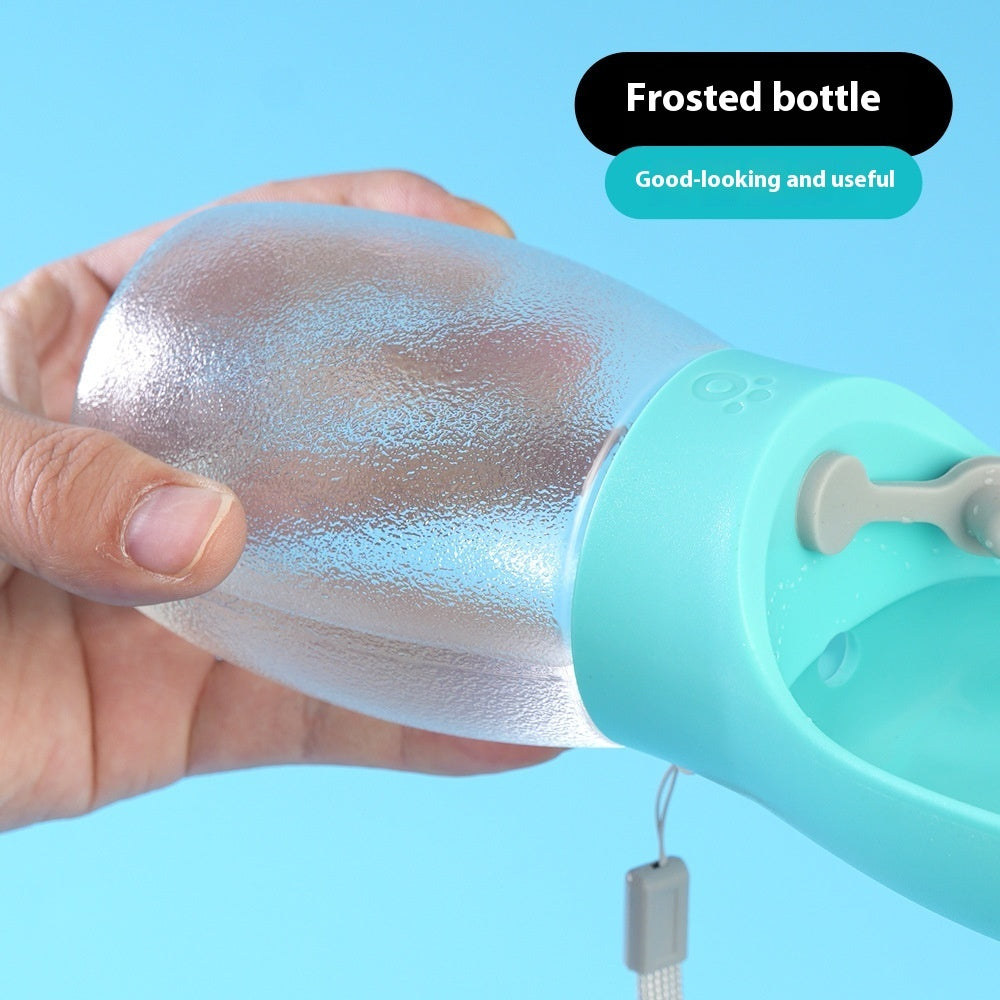 Portable pet water bottle 300ML with built-in drinking cup