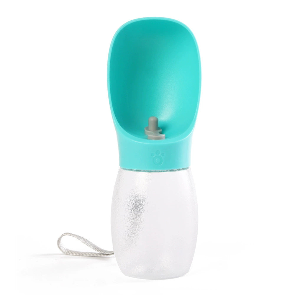 Portable pet water bottle 300ML in Lake Blue