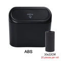 Mini car trash bin with lid shown with product components
