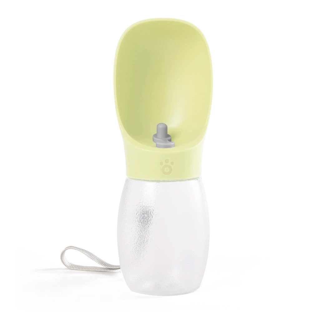 Portable pet water bottle 300ML in Yellow